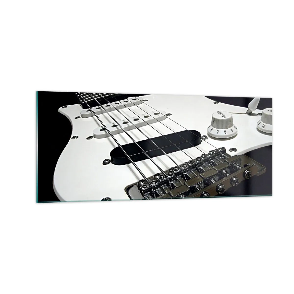 Glass picture - Sound Hidden in White - 100x40 cm