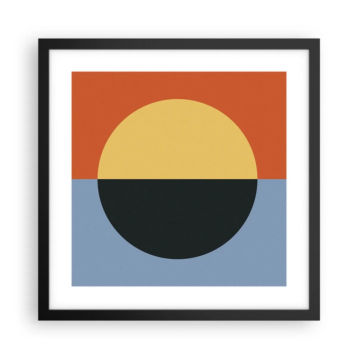 Poster in black frame - Composition of Warm and Cool - 40x40 cm