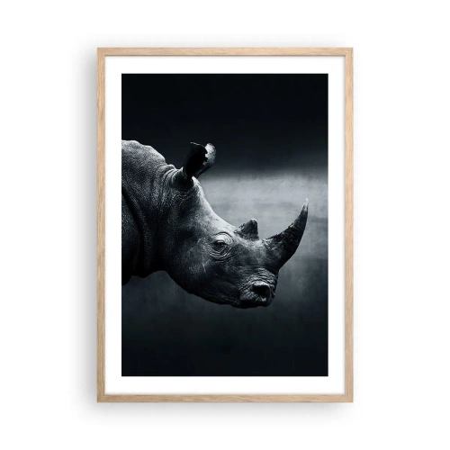 Poster in light oak frame - Right Profile - 50x70 cm