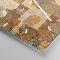 Clock face with lines