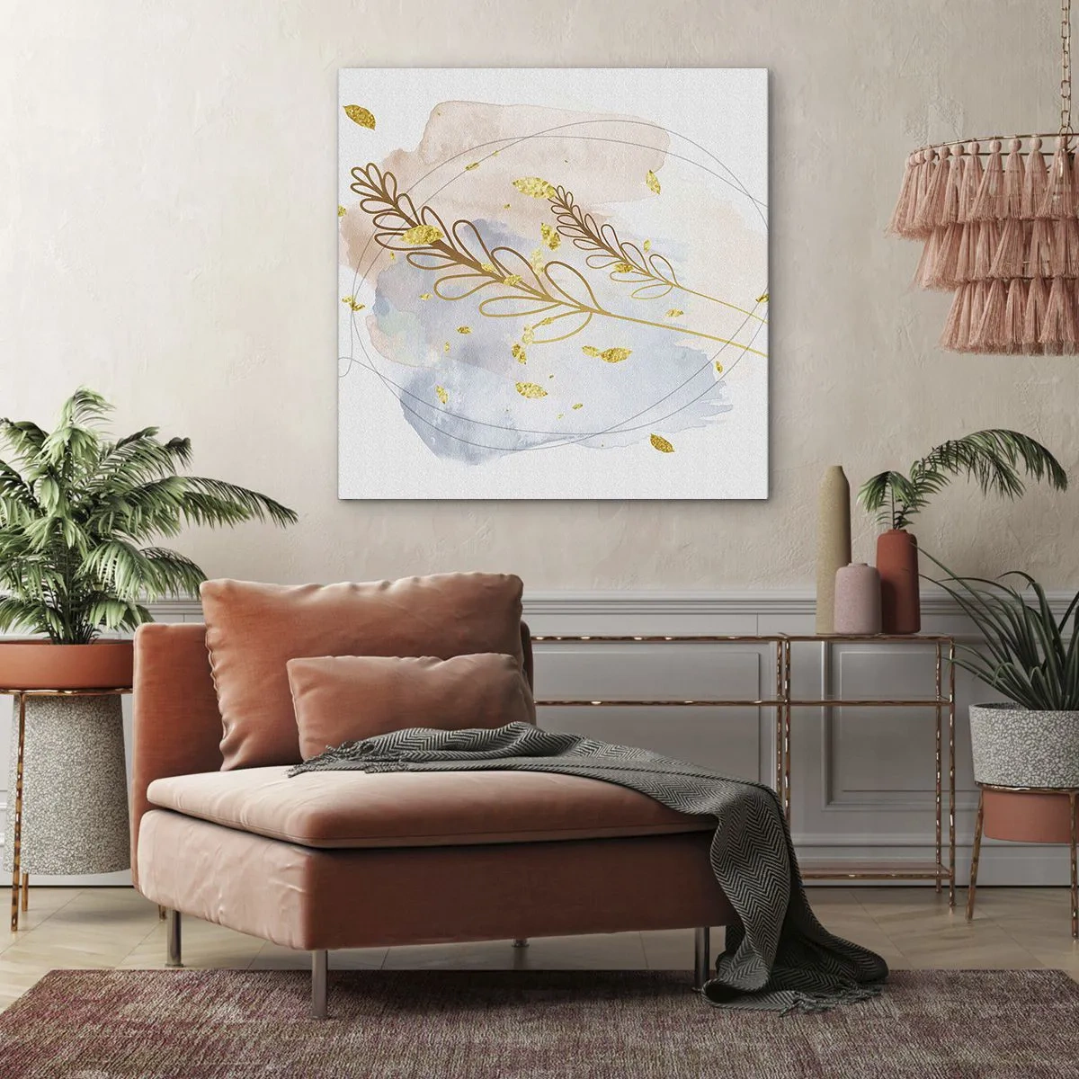 Canvas picture - Golden Blast - 60x60 cm