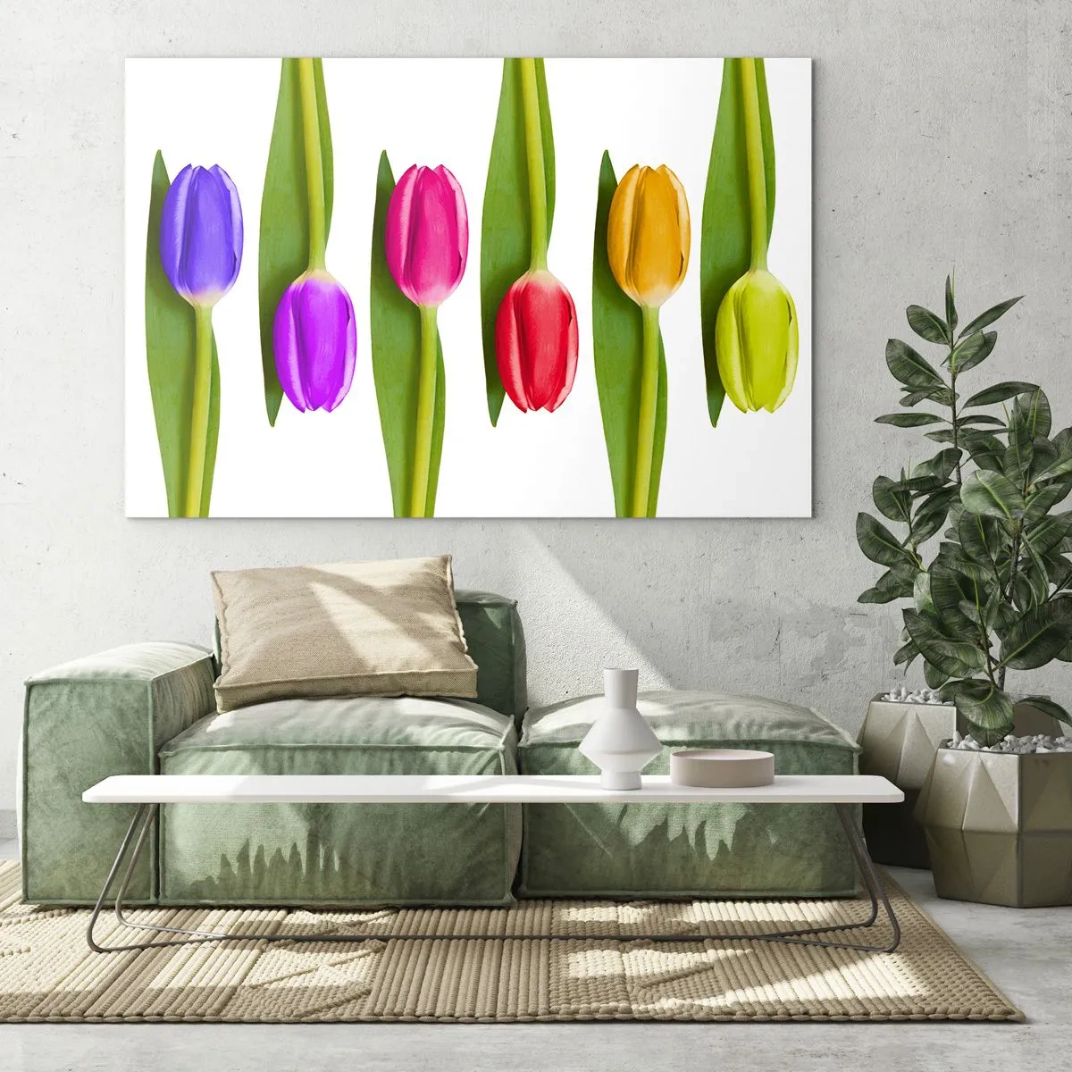 Glass picture - Rainbow Composition - 120x80 cm