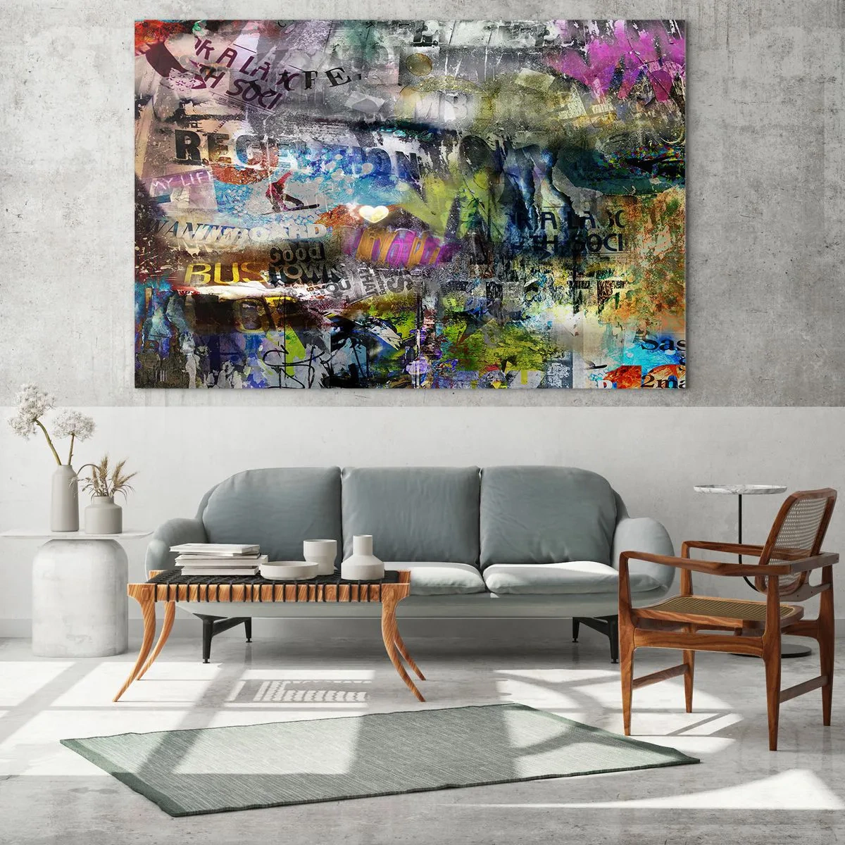 Glass picture - Collage of Memories - 120x80 cm