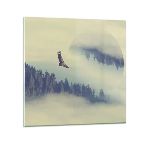 Glass picture - Flying Eagle - 50x50 cm