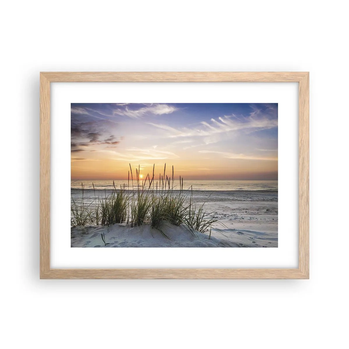 Poster in light oak frame - Look, Think, Feel - 40x30 cm