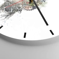 Clock face with lines