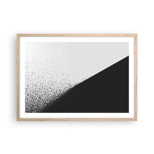 Poster in light oak frame - Faster and More - 70x50 cm