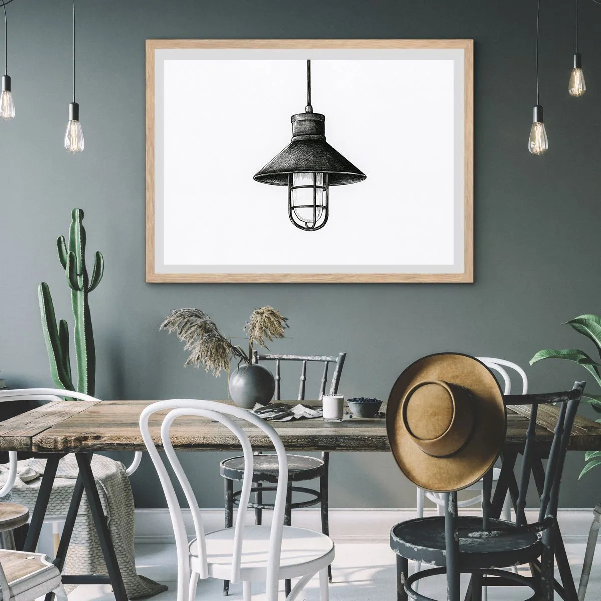 Poster in light oak frame - Like In the Old Days… - 91x61 cm