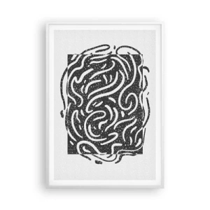 Poster in white frmae - Abstract: Dance of Joy - 70x100 cm