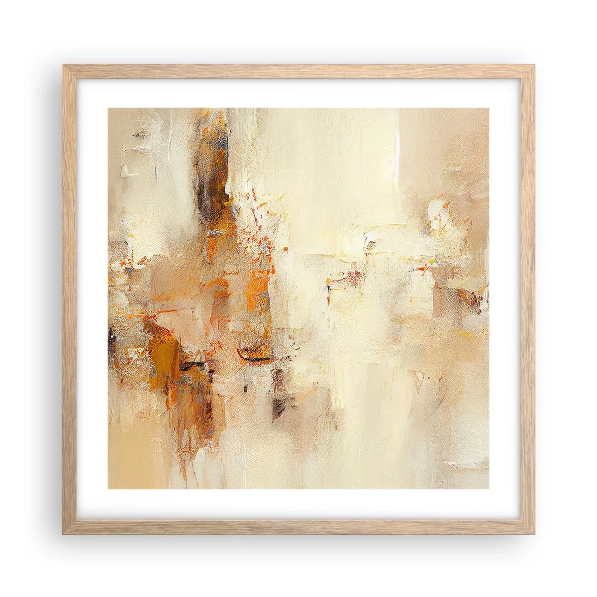 Poster in light oak frame - Soul of Amber - 50x50 cm