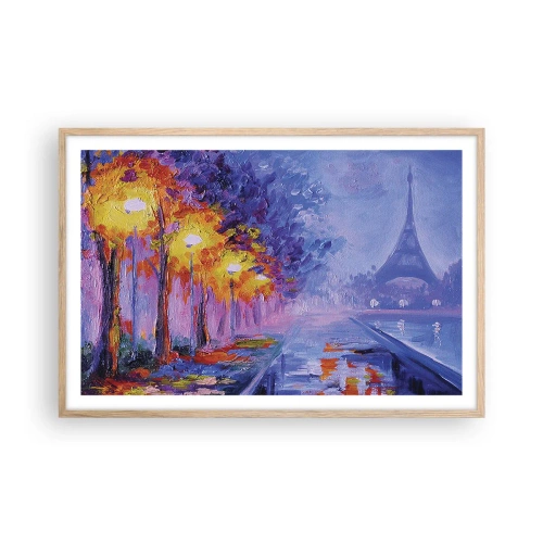 Poster in light oak frame - Dreamed Walk - 91x61 cm