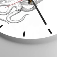 Clock face with lines
