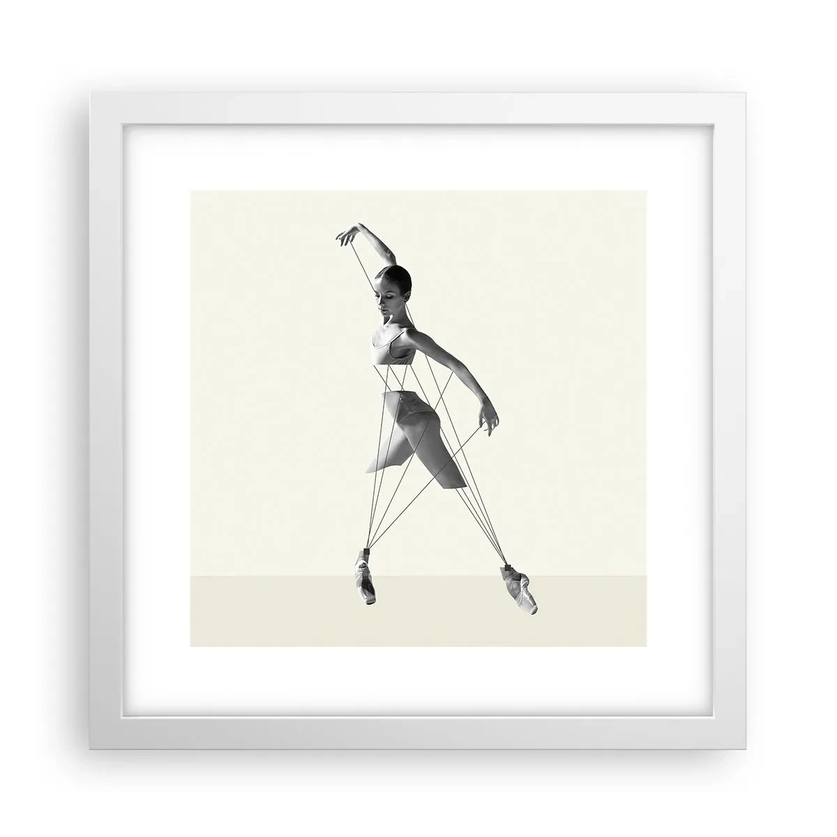 Poster in white frmae - In the Theatre of the World - 30x30 cm