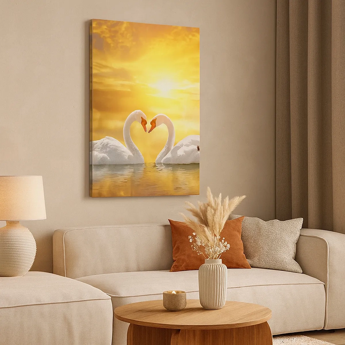 Canvas picture - Heart Is the Most Beautiful Word in the World - 50x70 cm