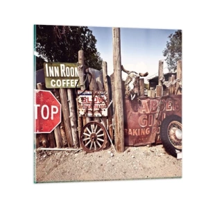 Glass picture - And the Time Stopped - 30x30 cm