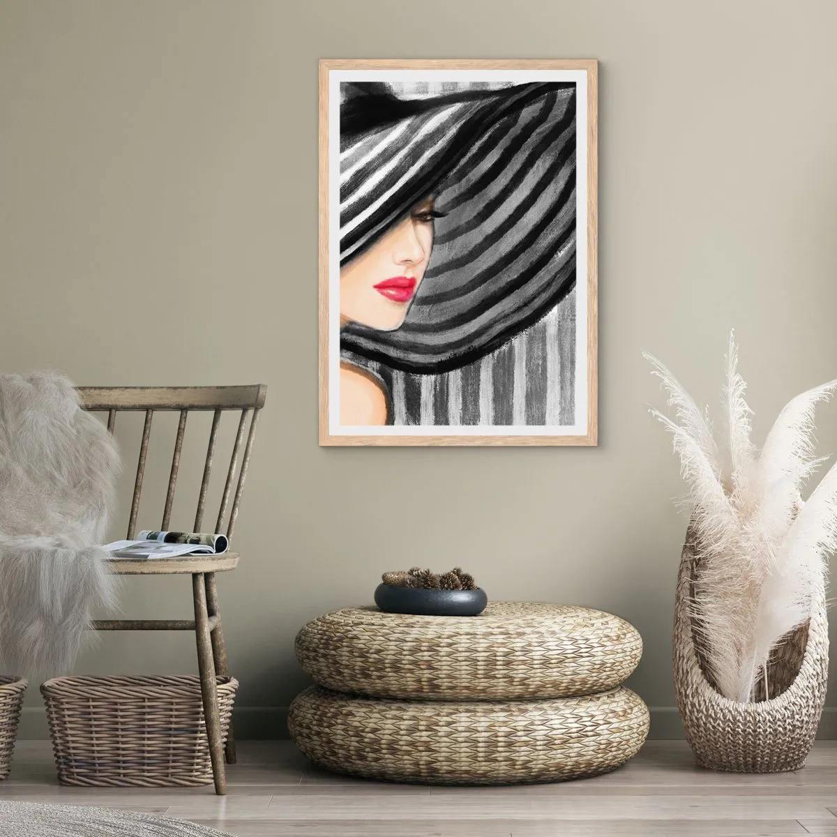 Poster in light oak frame - Where Can I Find You? - 70x100 cm