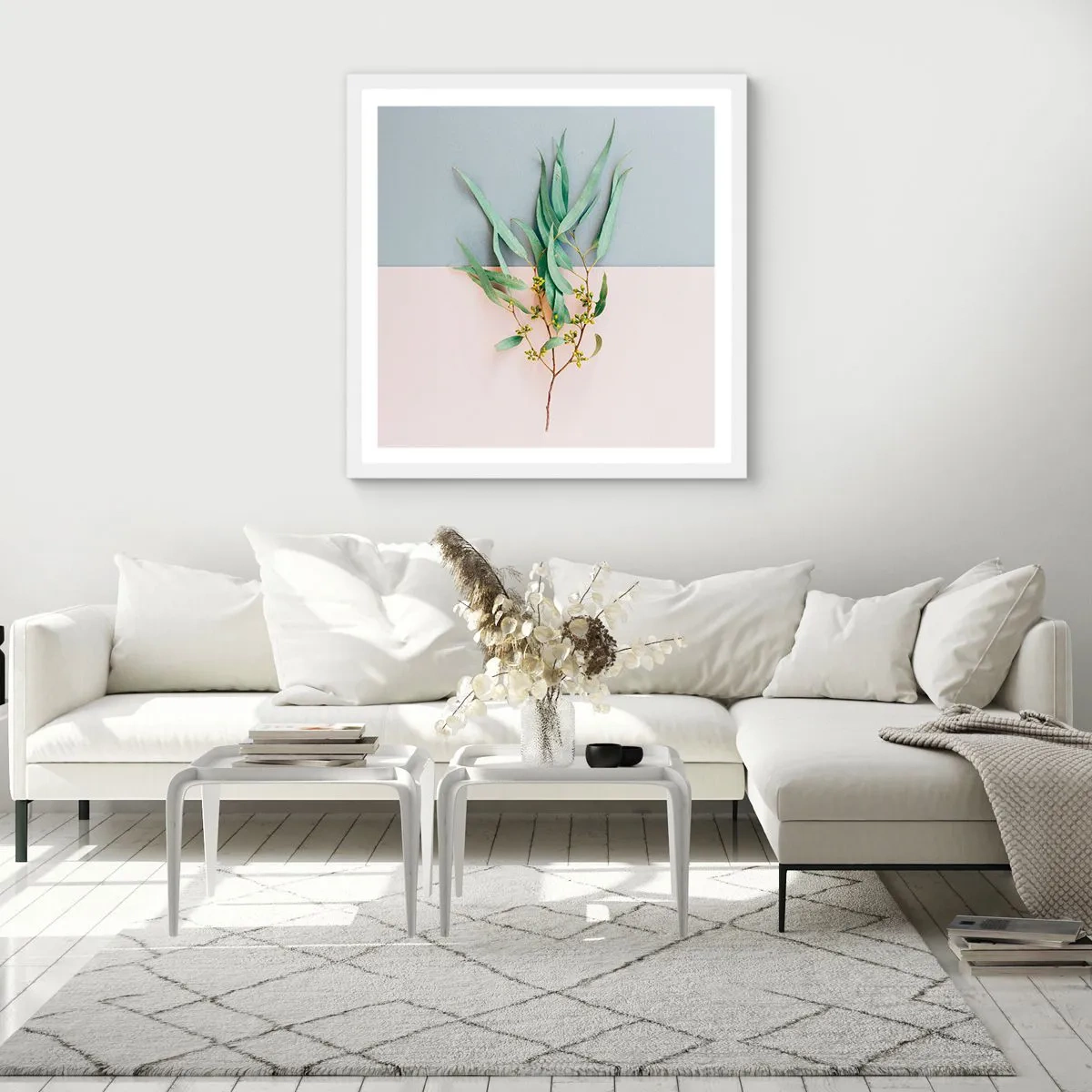 Poster in white frmae - Pastel Subtlety - 60x60 cm