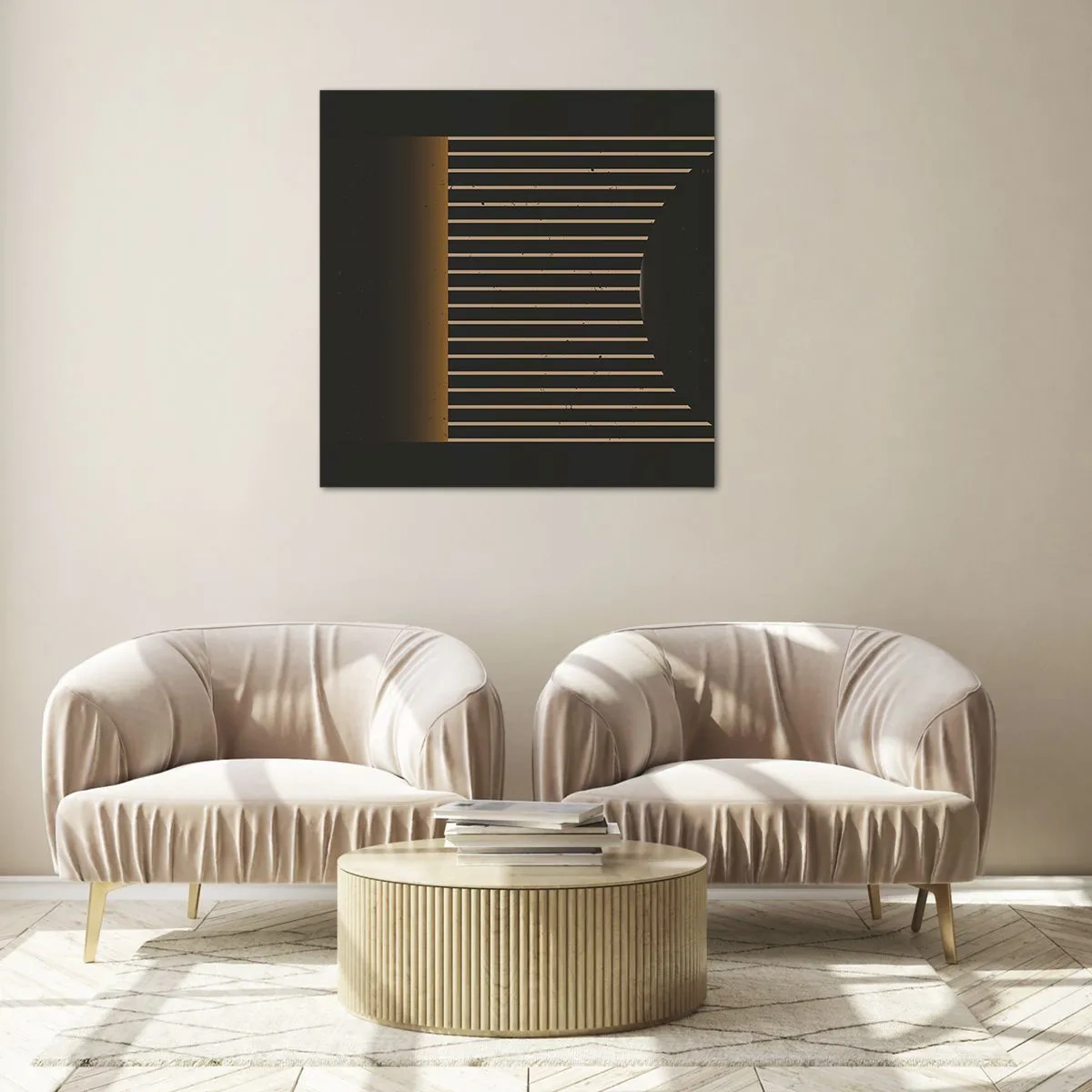 Glass picture - Investigating Darkness - 60x60 cm