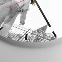 Clock face with lines