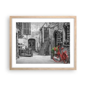 Poster in light oak frame - Tuscan Alley - 50x40 cm