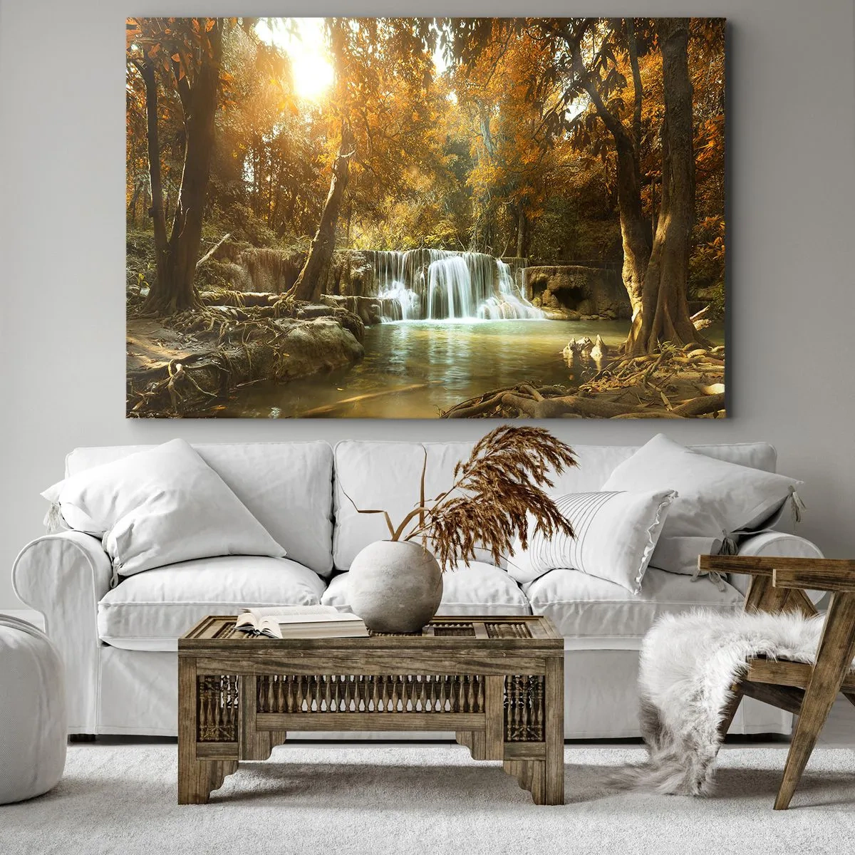 Canvas picture - Park Cascade - 120x80 cm