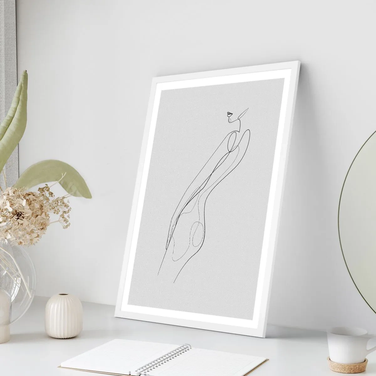 Poster in white frmae - Barely a Promise - 70x100 cm