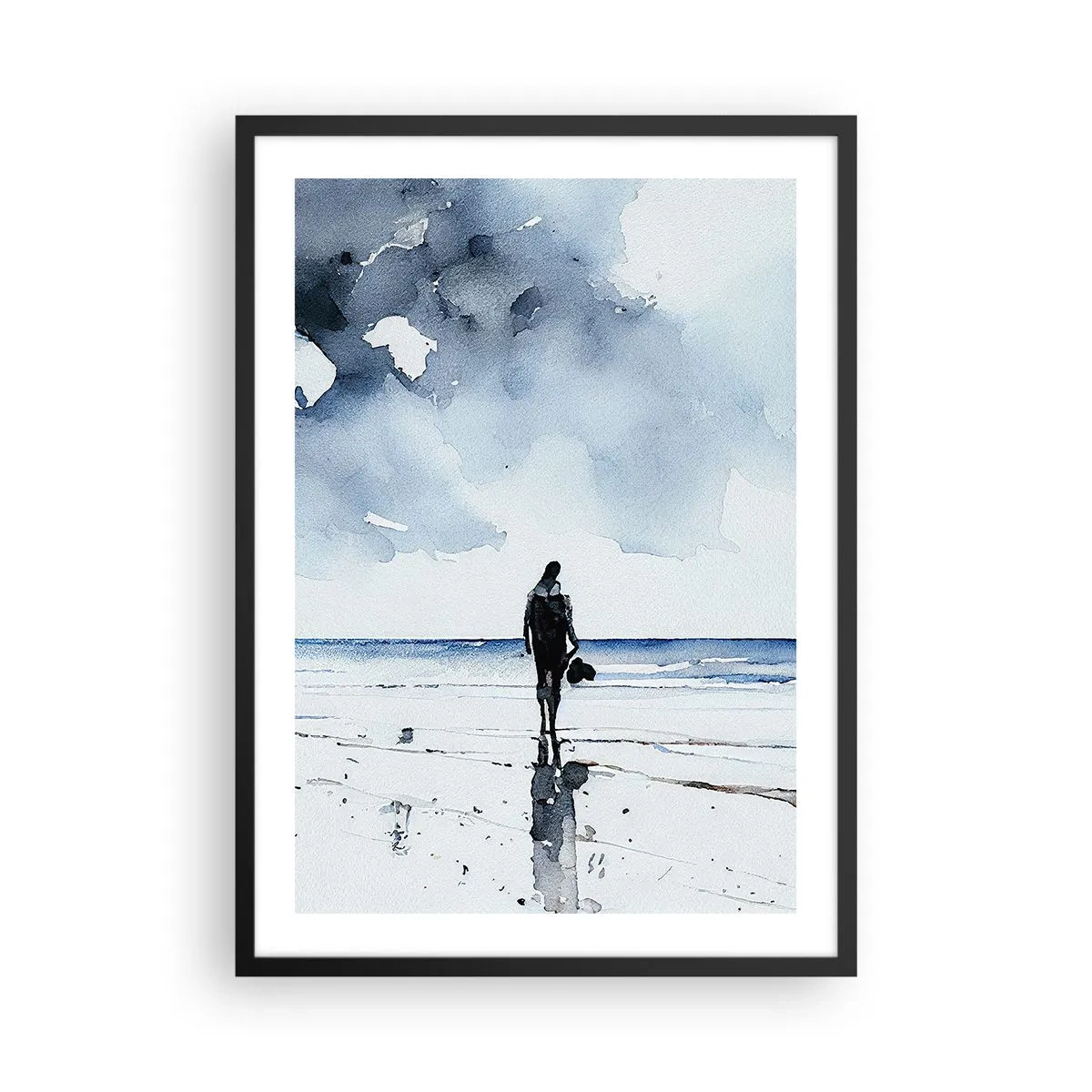 Poster in black frame - Conversation with the Sea - 50x70 cm