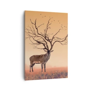 Canvas picture - Antlered Deer Spirit of the Forest - 70x100 cm