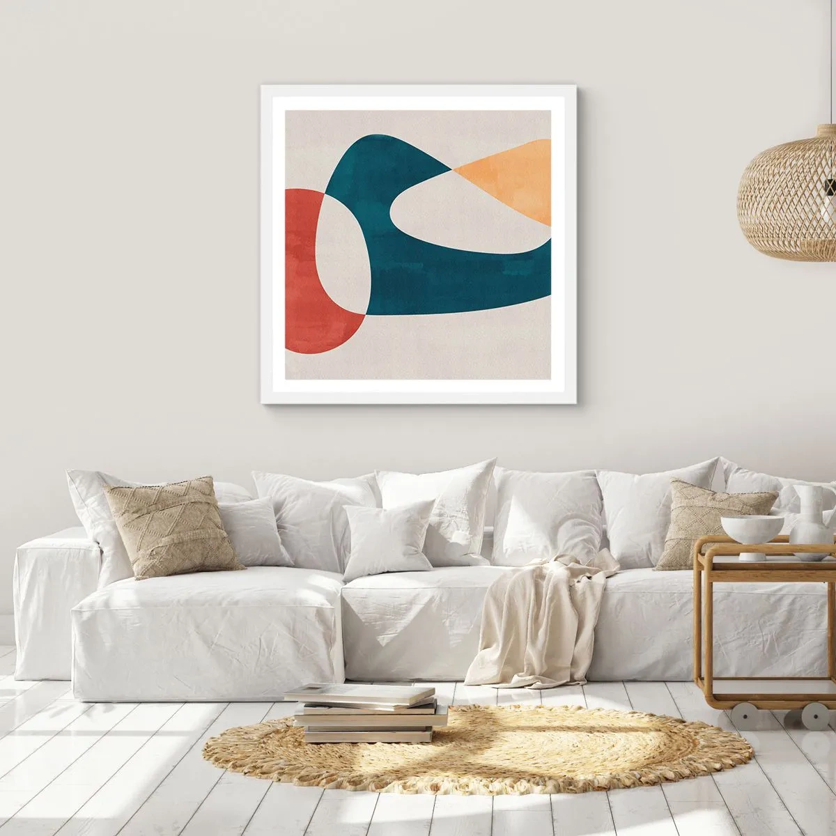 Poster in white frmae - Influences and Metamorphoses - 50x50 cm