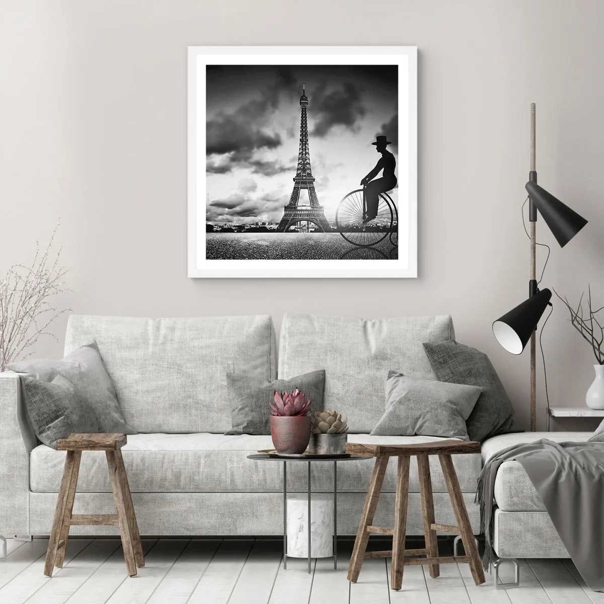 Poster in white frmae - Longing for Belle Epoque - 30x30 cm