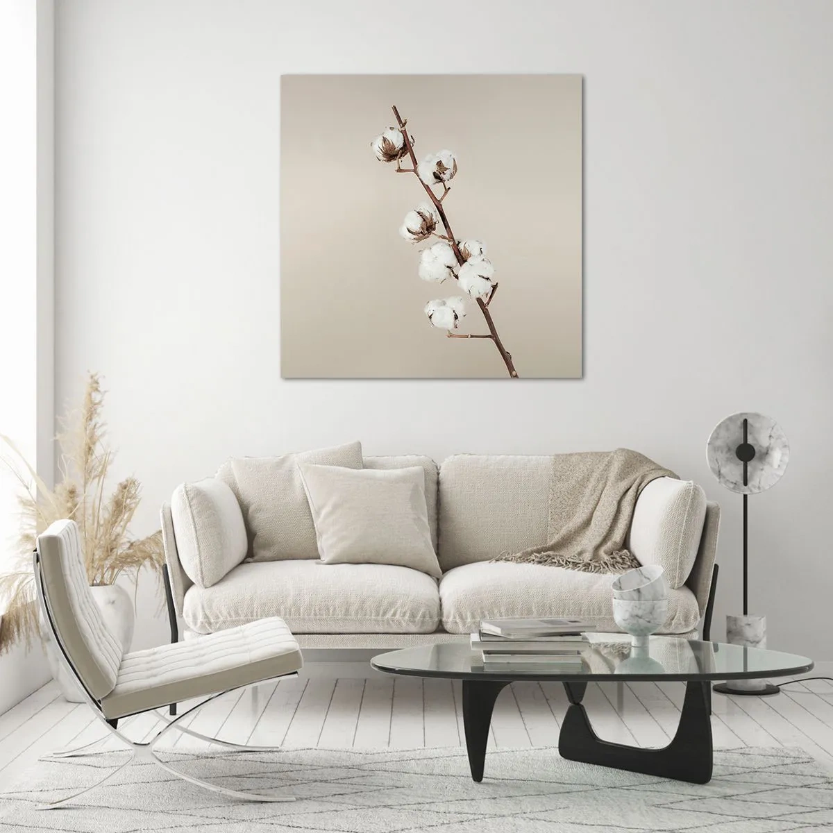 Glass picture - At the Heart of Softness - 30x30 cm