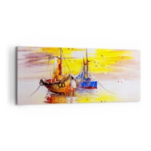 Canvas picture - Deserved Rest in Port - 120x50 cm