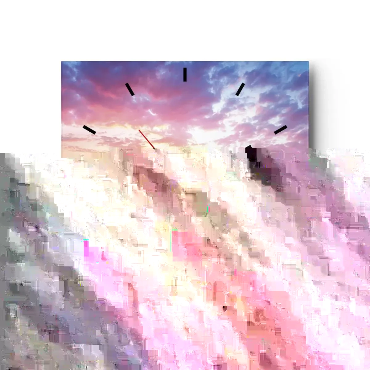 Wall clock - Clock on glass - Moments of Profound Experience - 30x30 cm