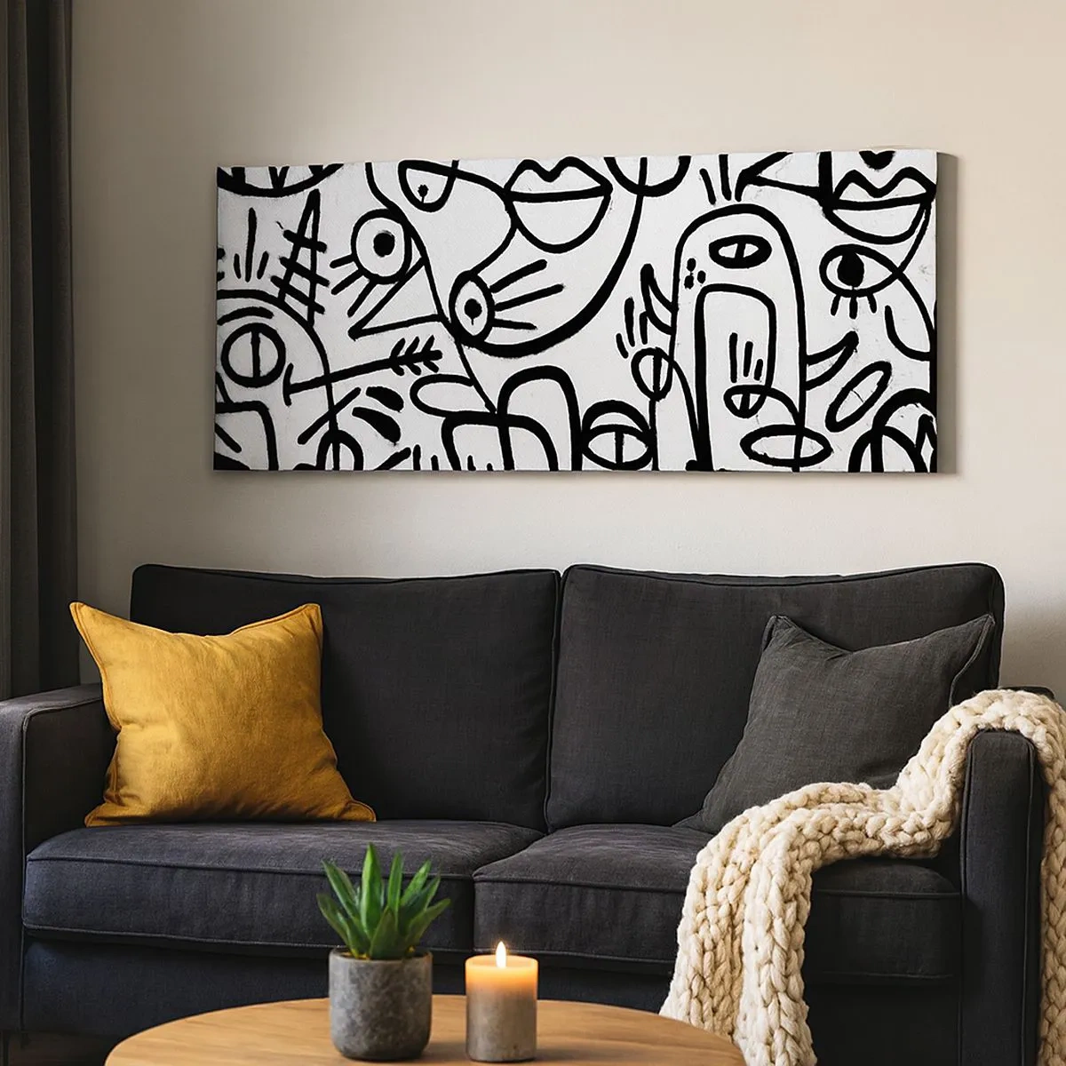 Canvas picture - Faces and Mirages - 100x40 cm