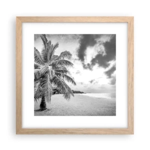 Poster in light oak frame - When You Miss Loneliness… - 30x30 cm