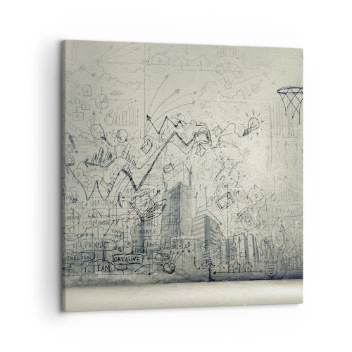 Canvas picture - My Wonderful City Life - 50x50 cm