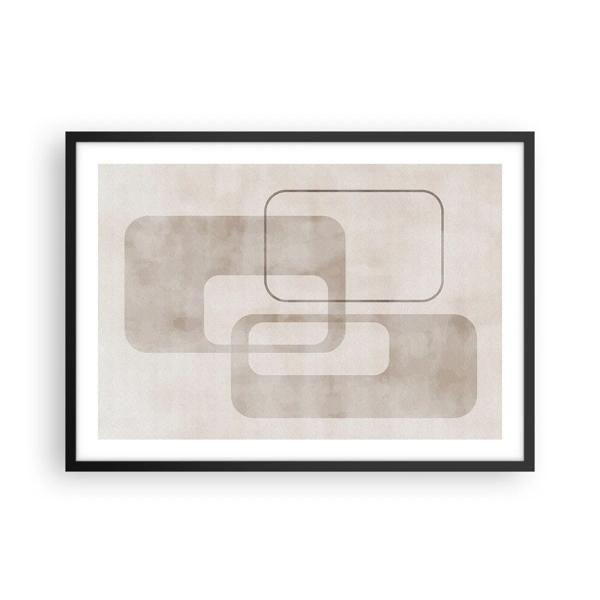 Poster in black frame - Geometrical Grout - 70x50 cm