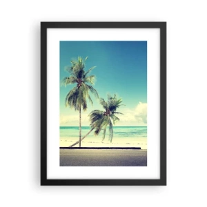 Poster in black frame - Holiday Time - 30x40 cm