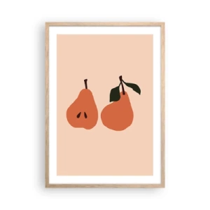 Poster in light oak frame - Overly Sweet - 50x70 cm