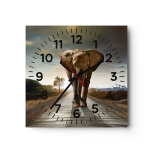 Wall clock - Clock on glass - Not in a China Shop - 40x40 cm