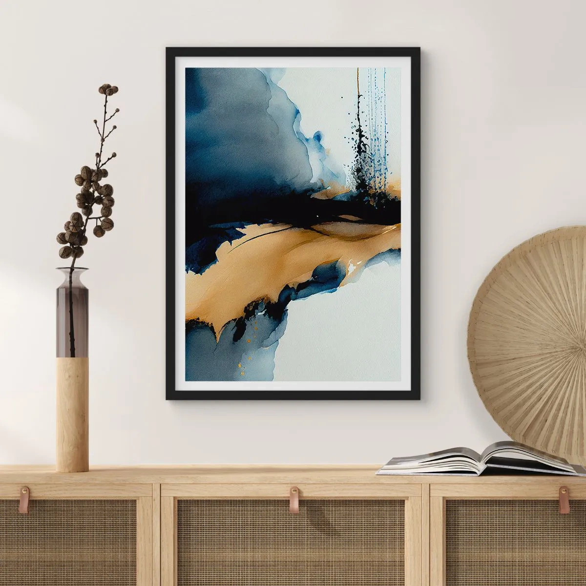 Poster in black frame - Behind the Curtain - 61x91 cm