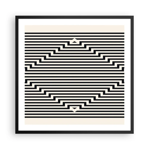 Poster in black frame - Geometrical Illusion - 60x60 cm