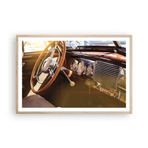 Poster in light oak frame - Breath of Luxury form the Past - 91x61 cm