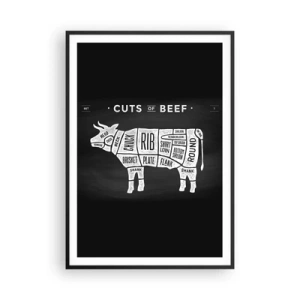 Poster in black frame - Time for a Feast - 70x100 cm