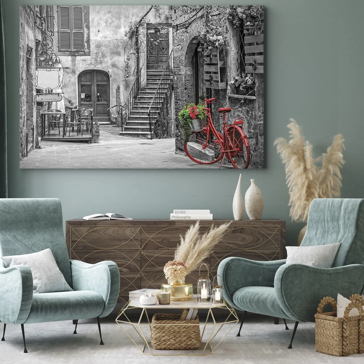 Canvas picture - Tuscan Alley - 120x80 cm