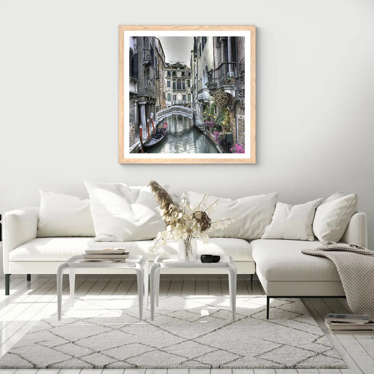 Poster in light oak frame - For Centuries in Quiet Contemplation - 40x40 cm