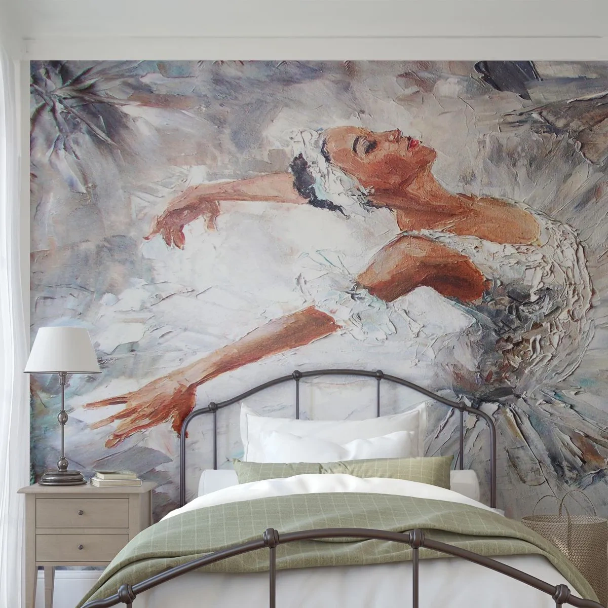 Self-Adhesive Photo Wallpaper Deluxe Sticker - Delicate and Light As a Tulle - Ballerina, Dance, Ballet - 350x256 cm