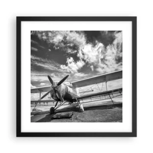 Poster in black frame - I Can't Wait! - 40x40 cm