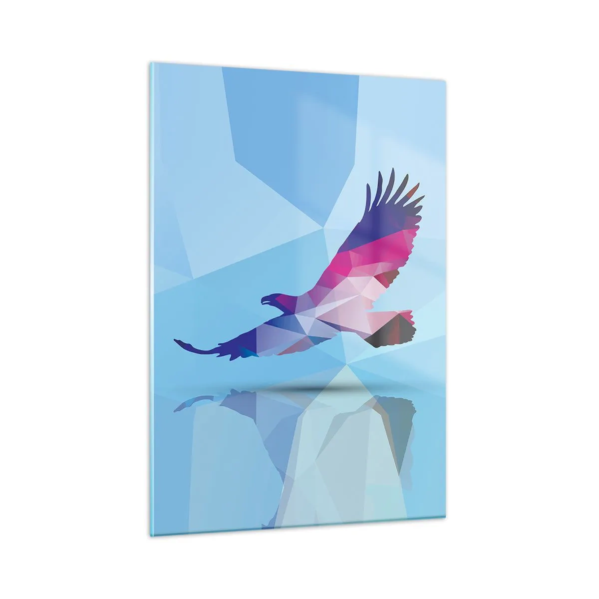 Glass picture - Eagle in a Lilac Crystal - 50x70 cm