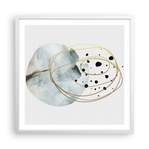 Poster in white frmae - In the Embrace of Space - 60x60 cm